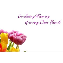 ShredAstic Florist Message Cards Funeral Memorial large 12.5 x 9cm (6 cards, friend)