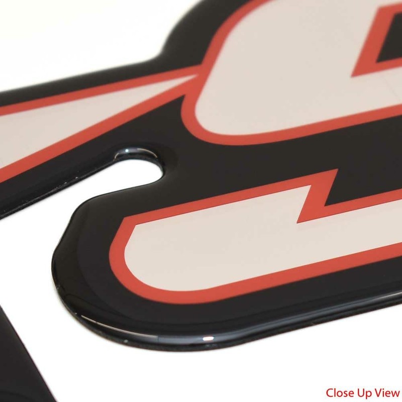 Stratos Boat Raised Logo Decal Emblem 7D099 | Mirrored Silver