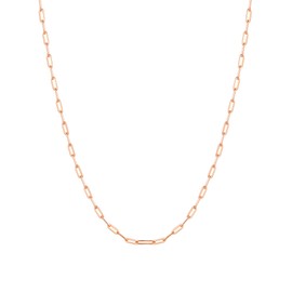 PROSILVER Women's Necklace 925 Sterling Silver Paper Clips Link Chain 1.7 mm Thin Necklace for Women Chain Length 36 cm/41 cm/46 cm/51 cm/55 cm/61 cm, Sterling Silver