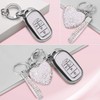 Meruns For Honda key fob cover with Diamond Bling Keychain,