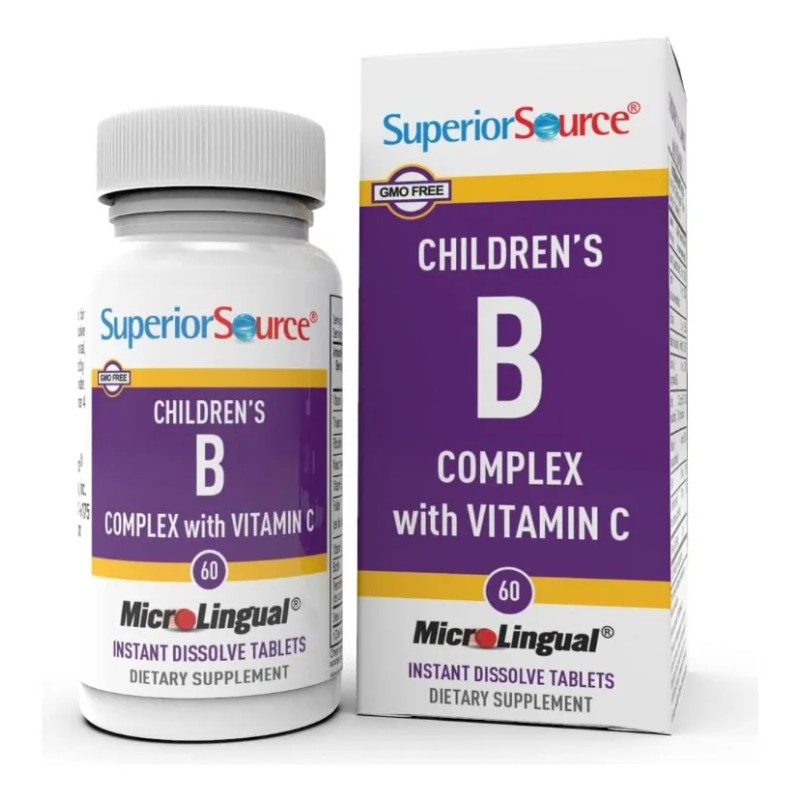 Complejo B Niños Apoyo Crecimiento Cerebro 60tabs Disolubles Sabor Cereza