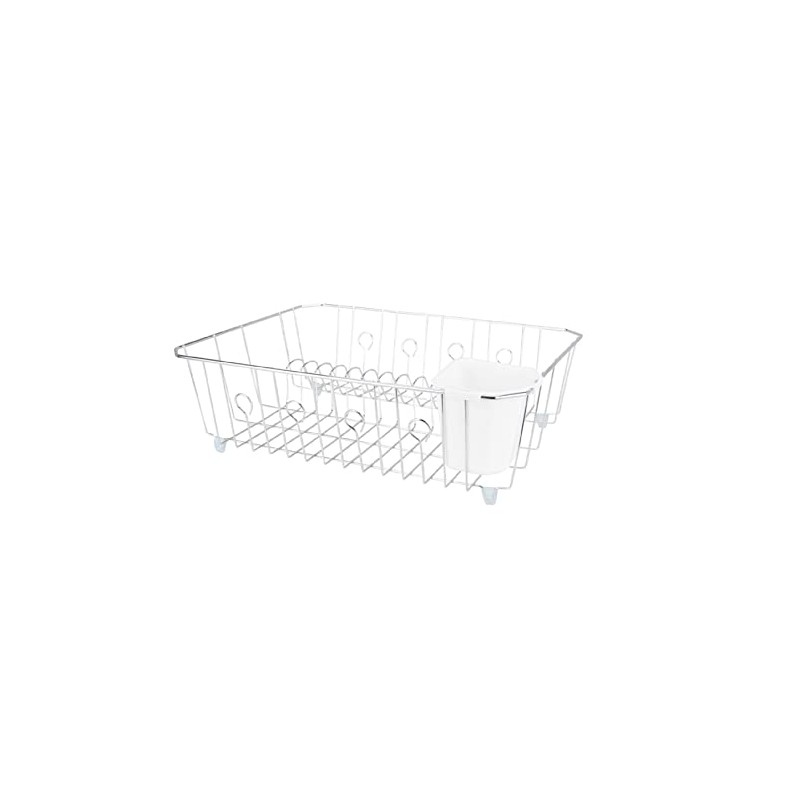 Homebasix JI-25C-3L Dish Drainer With Basket, Chrome