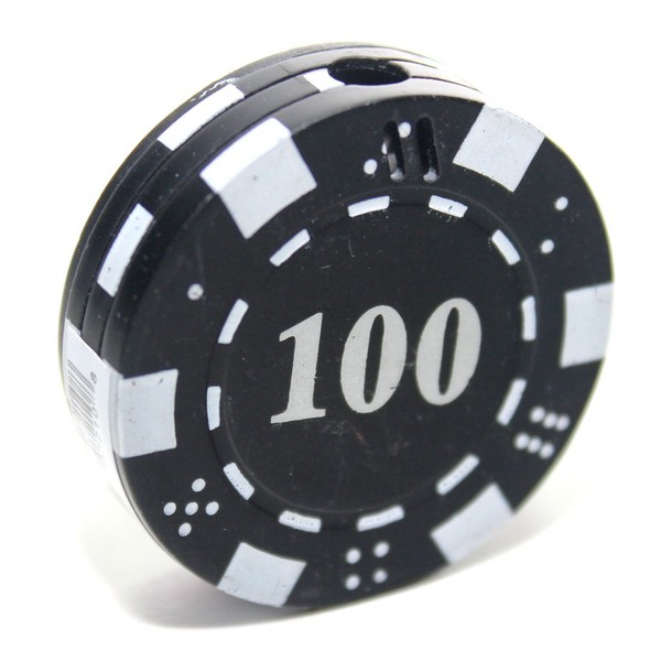 B1 $100 Poker Chip Refillable Butane Lighter - 1.5 Inch - Unboxed -