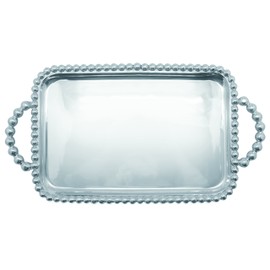 Mariposa Pearled Service Tray, Medium