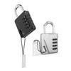 Travel Luggage Cabinet Personal Item Security Key Lock Combination Lock Silver
