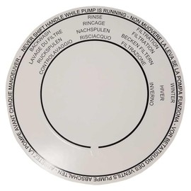 Hydrotools Four Way Sand Filter Valve Replacement Label