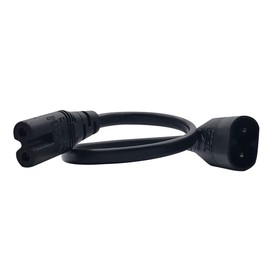Strhowill (1ft/0.3m) IEC 320 C8 to C7 Power Cable with 18/2 SPT-2 Extension Power Cord, IEC 60320 C8 Plug to C7 Receptacle Male to Female Extension Power Supply Main Adapter Cable (C8 to C7 1FT/0.3M)