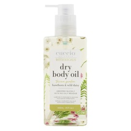 Cuccio Naturale Hydrating Dry Body Oil – Hawthorn & Wild Daisy, Fast‑Absorbing Non‑Greasy Moisturizer for Soft Radiant Skin, 15 fl oz