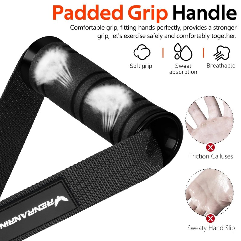 Renranring Gym Exercise Handles, Replacement Handle Attachments for Cable Machine