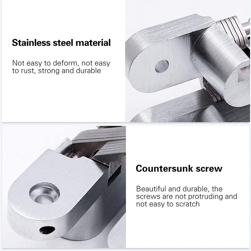 LAGALO 2 Pack 2.36 in Hidden Hinge Invisible Concealed Cross