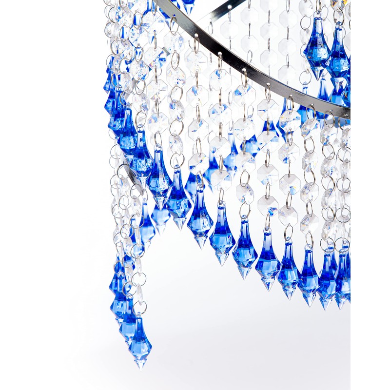 Innoteck Spiral Blue Droplet Pendant Light Shade, Acrylic, Clear &