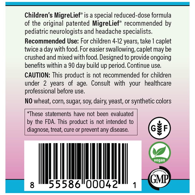 Children's MigreLief® - Triple Therapy with Puracol™ - Nutritional Support