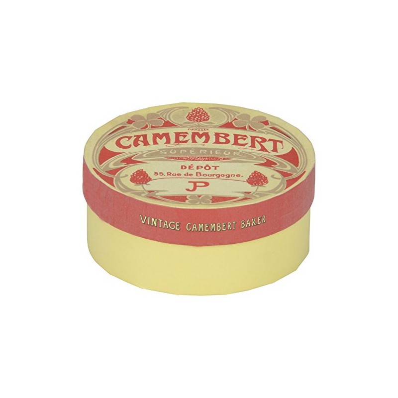 BIA Vintage Camembert Baker and Cover, Cream/Red