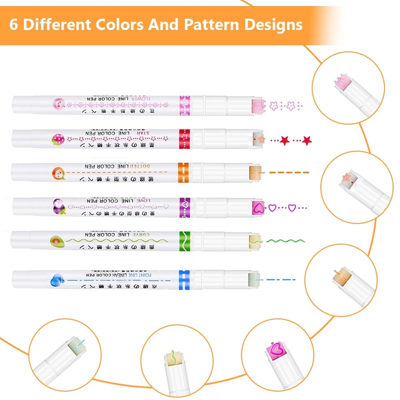 Pack of 12 Curve Highlighters, Coloured Curve Pens for Notes,