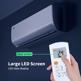 PZL AC Replaced Remote for Midea MRCOOL FRIMEC Klimaire Air Conditioner RG57B/BGE RG57/BGE RG57A/BGE RG57A6/BGEFU1 RG57E1/BGEU1 RG57A6/BGEF RG57A7/BGEF RG57H3/BGEFU1 RG57B1/BGE RG57B2/BGE