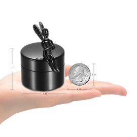 AIWENXI Urn for Ashes Angel Cremation Urns for Human or Pet Ashes- Stainless Steel Handcrafted Decorative Urns for Funeral(Black