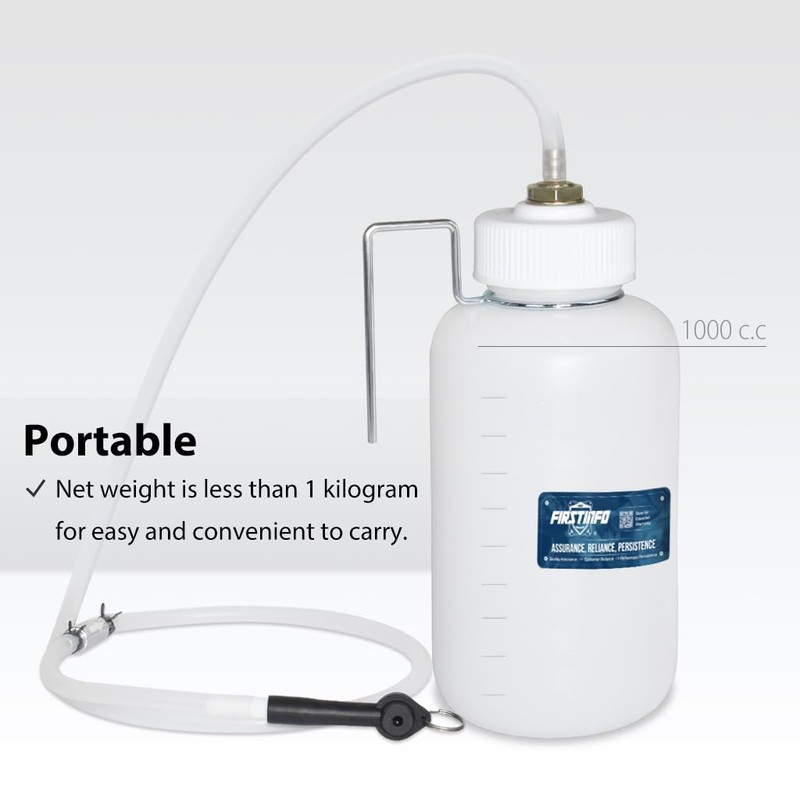 FIRSTINFO 33 Oz (1 Liter) Capacity Brake Service Brake Fluid