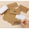 Mocraft 100 Kraft Paper Envelopes with 100 Blank Paper Cards,