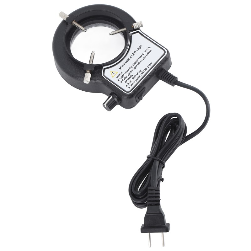 Microscope Ring Light LED Light Source Adjustable Microscope Accessory 100‑240V