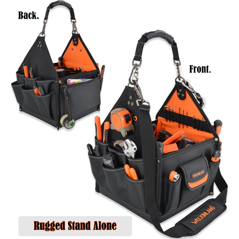 WELKINLAND 40-Pockets Tool tote, 25L Tote tool bag, Tech tools