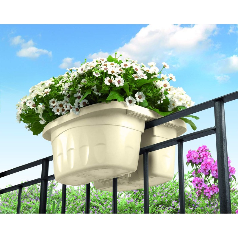 Apollo Exports International AP-30232/2 16" Double Sided Adjustable Railing Planter,