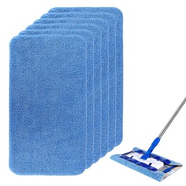 Sgizoku 6Pack Microfiber Mop Refills Compatible with Mr SIGA Professional Microfiber Mop Cloth, Wet & Dry Mopping Pad - 42cm X 23cm