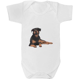 Azeeda 0-3 Month 'Goofy Rottweiler' Baby Grow/Bodysuit (GR00124036)