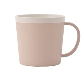 Keyuka Kids' Cup Two-Tone Pink (Yamanaka Coating, Antibacterial and Lightweight), Made in Japan, Unbreakable, Resin with Handle