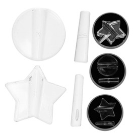 Mikinona 4pcs Star Pattern Nail Embossed Molds Metal Frame for DIY Nail Art Tool