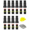 QWORK® 10 pieces car plug waterproof connector 2 pin, cable