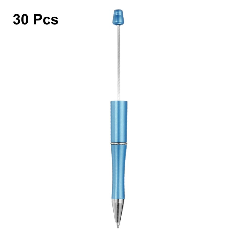 YOKIVE 30 Pcs Beadable Pens, Ballpoint Pen with Plastic Bead,