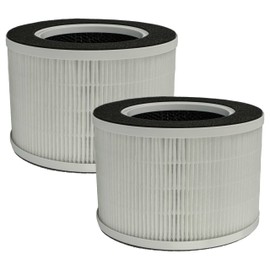 vhbw 2 x Air Filters Compatible with Medion MD 19778 Air Purifier - Combination Filter Pre-Filter + HEPA + Activated Carbon