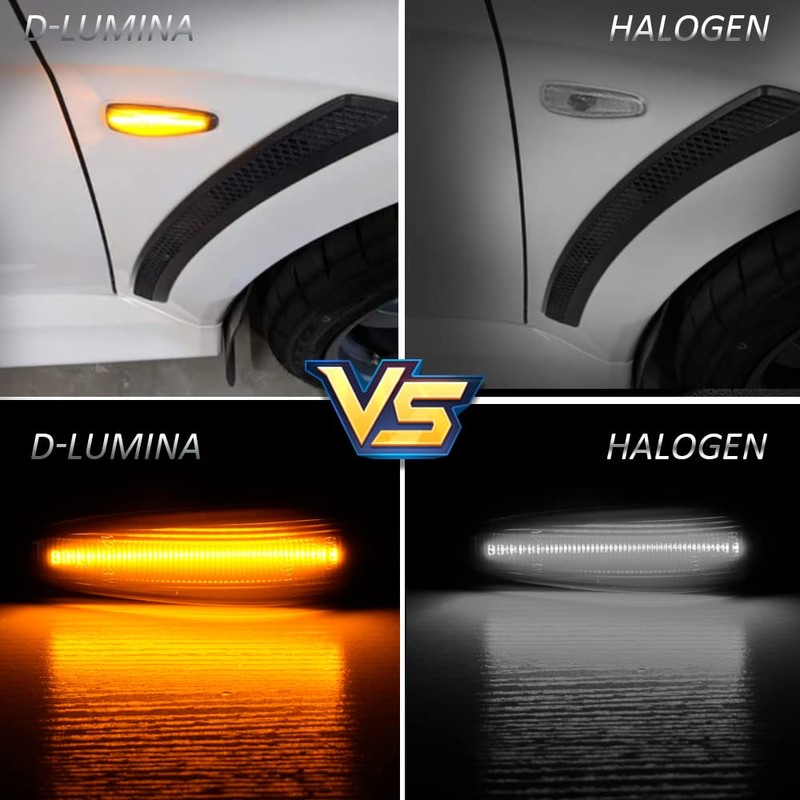 D-Lumina LED Side Marker Light Assembly Smoked Lens Sequential Blink