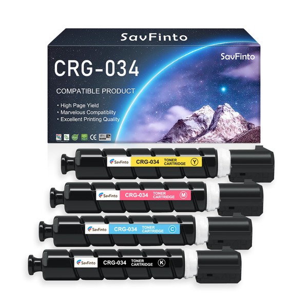 SavFinto CRG-034 CRG034 Toner Cartridge Set Replacement for Canon 034