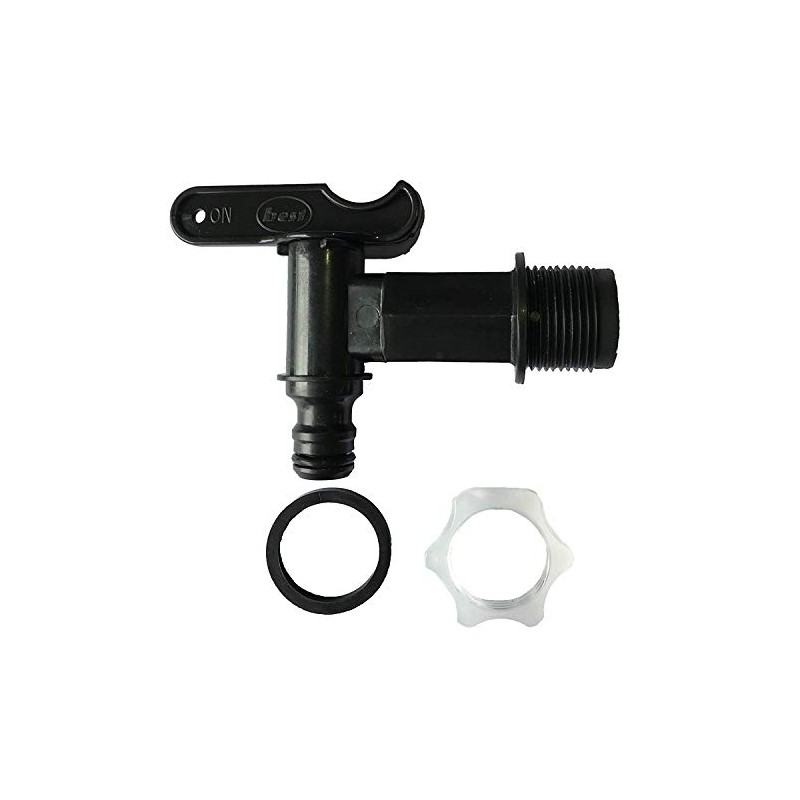 Merriway BH04478 Plastic Snap-Fit Water Butt Rain Barrel Tap -