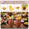 Gejoy 6 Pcs 35 oz Large Cantaritos De Barro Mexicanos