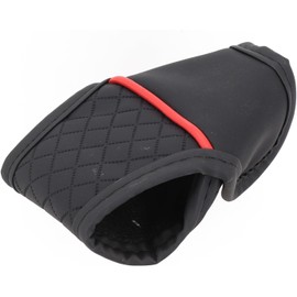 Funda de piel sintética para palanca de cambios de auto, protector antideslizante para perilla de palanca de cambios para transmisión automática y manual, accesorio de moldura interior, negro (negro