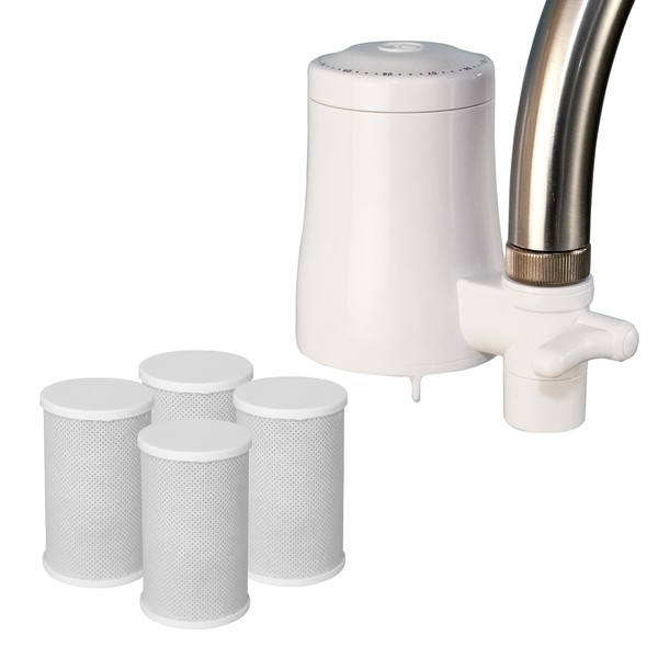 Tappwater EcoPro - Tap water filter for kitchen taps. Sustainable water purifier. Filters limescale and 100+ substances. Ultra-advanced 5-step filtration. Easy to install (EcoPro filter + 4 refills)