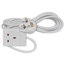 Mercury | 1 Gang 13A UK Mains Powered Extension Lead | 5 Metre White