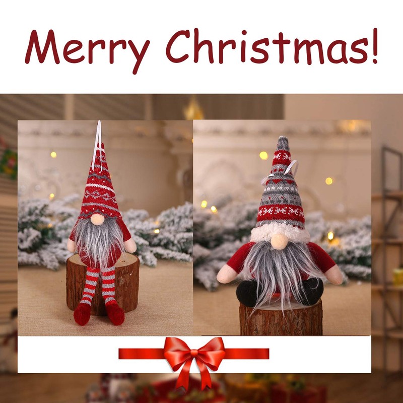Acronde - Colgante de gnomo de Navidad (4 unidades), diseño