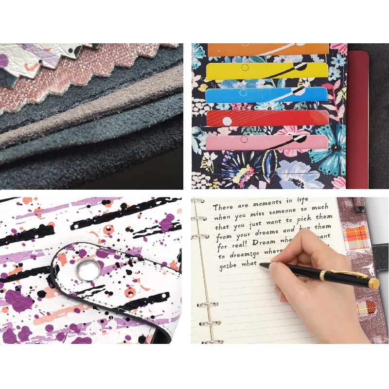 WONDERPOOL Refillable Spiral Leather Diary 6 Ring Binder Notebook Writing