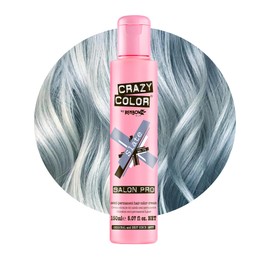 Crazy Color Hair Dye - Vegan and Cruelty-Free Semi Permanent Hair Color - Temporary Dye for Pre-lightened or Blonde Hair - No Peroxide or Developer Required - [SLATE] - 150ML 5.07 oz