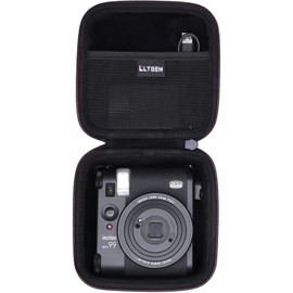 LTGEM Funda compatible con Fujifilm Instax Mini 12/41/11/99/40/SE cmara instantnea de pelcula, bolsa de almacenamiento de viaje duro Negro (solo casa)