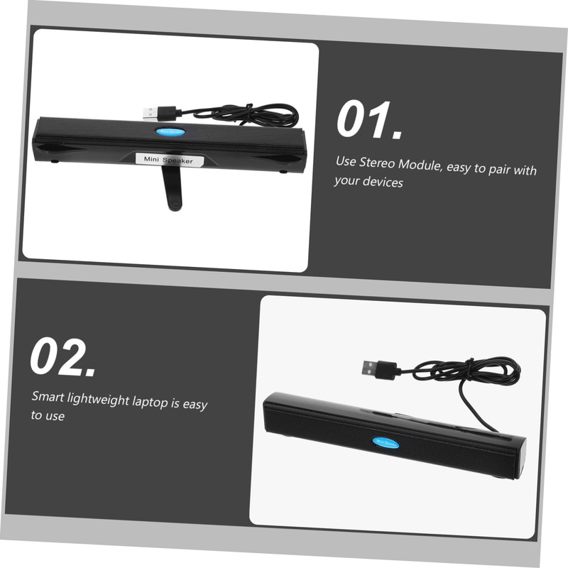 KOMBIUDA 19 Stereo Soundbar 360° Surround Soundbar for Computer Speaker
