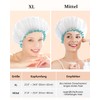 White Shower Cap, Mold Resistant Waterproof Washable Hair Caps for