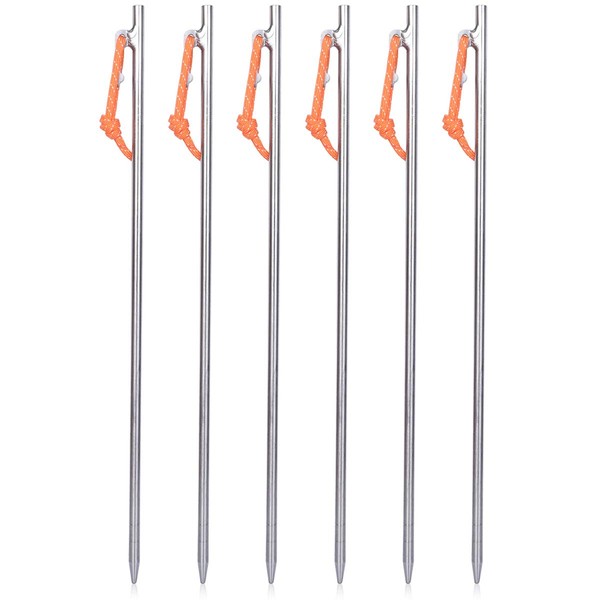 Boundless Voyage Titanium Pegs, Solid, Strong, 7.9, 11.8, 11.8, 15.8 inches (20, 24, 30, 35, 40 cm), Titanium Alloy, Rocks, Sand, Sand, Gravel, Hard Soil, Grassland, Tent Pegs, Tarp Pegs, Outdoors,