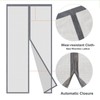 Risareyi Fiberglass Magnetic Screen Door Actual Size 32"x80", Grey Bugs