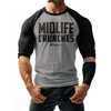 Midlife Crunches Gym T-Shirts for Men Gift Workout Muscle Fit