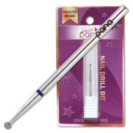 PANA 3/32" Diamond Carbide Ball Bit- Style 01, Medium Grit - Professional Cuticle Nail Drill Bits for Acrylic Gel Nails Dry Manicure Pedicure Shape Remove Tools