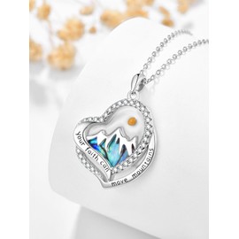 Zhi Kexin Mustard Seed Heart Necklace for Women 925 Sterling Silver Your Faith Can Move Mountains Pendant Christian Faith Fine Jewelry Gifts